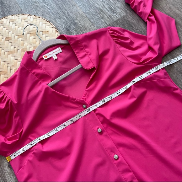 Jude connally Bobbie top in pink rhinestone buttons - Picture 5 of 7